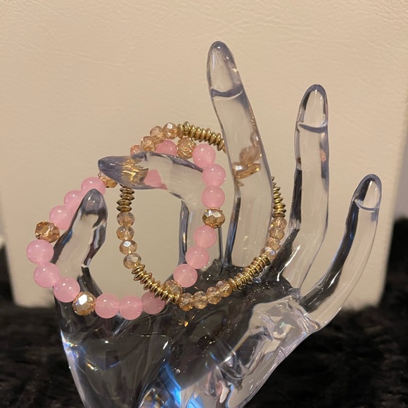 2 Piece Crystal Decor Beaded Bracelet - Picture 3 of 3